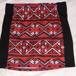 Nollie Bodycon Tribal Print Sexy‎ Mini Skirt XS
